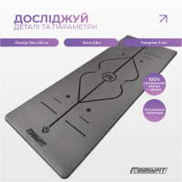 Килимок для йоги професійний EasyFit Pro каучук 5 мм Чорний Килимок для йоги професійний EasyFit Pro каучук 5 мм Чорний