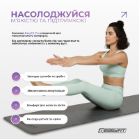 Килимок для йоги професійний EasyFit Pro каучук 5 мм Чорний Килимок для йоги професійний EasyFit Pro каучук 5 мм Чорний