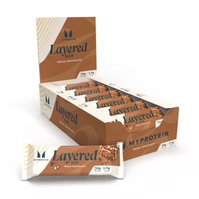 Layered Bar - 12x60g Triple Chocolate Fudge (До 09.26) Layered Bar - 12x60g Triple Chocolate Fudge (До 09.26)
