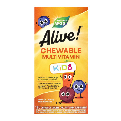 Alive! Children's Chewable Multivitamin - 120 tabs Orange and Berry Alive! Children's Chewable Multivitamin - 120 tabs Orange and Berry