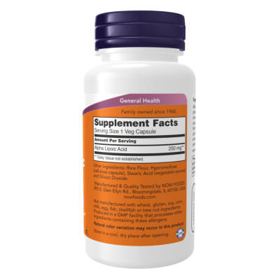 Alpha Lipoic Acid 250mg - 120 vcaps Alpha Lipoic Acid 250mg - 120 vcaps