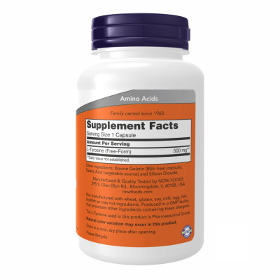 L-TYROSINE 500mg - 120 caps L-TYROSINE 500mg - 120 caps