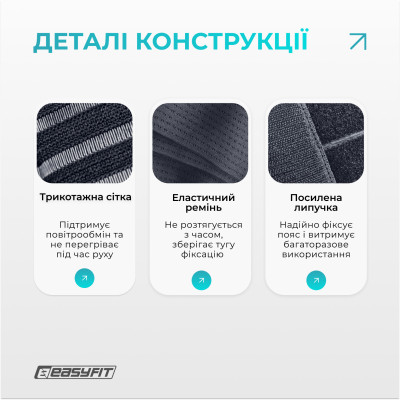 Пояс для спини з 4 ребрами жорсткості EasyFit (M) Пояс для спини з 4 ребрами жорсткості EasyFit (M)