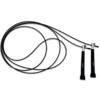 Швидкісна скакалка EasyFit Speed Cable Rope 3 м зі сталевим тросом чорна Швидкісна скакалка EasyFit Speed Cable Rope 3 м зі сталевим тросом чорна