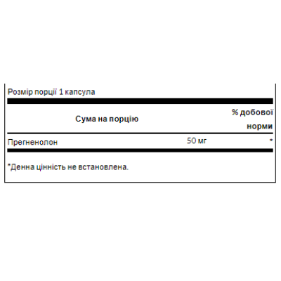 Pregnenolone 50mg - 60caps