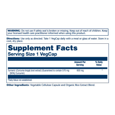 Turmeric Root Extract One 600mg - 30 vcaps Turmeric Root Extract One 600mg - 30 vcaps