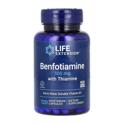 Benfotiamine with Thiamine 100 mg - 120 vcaps Benfotiamine with Thiamine 100 mg - 120 vcaps