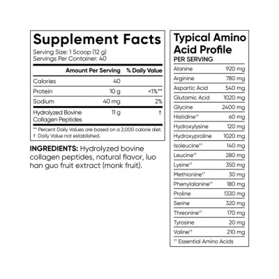 Collagen Peptides - 480g Vanilla Bean Collagen Peptides - 480g Vanilla Bean