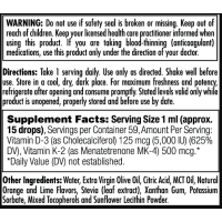 D3 K2 DropIns 125mcg - 2 oz Citrus D3 K2 DropIns 125mcg - 2 oz Citrus