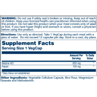 High Potency Betain HCl with Pepsin 650mg - 100 vcaps High Potency Betain HCl with Pepsin 650mg - 100 vcaps