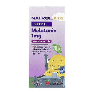 Kids Melatonin 1mg - 30 tabs (До 12.26) Kids Melatonin 1mg - 30 tabs (До 12.26)