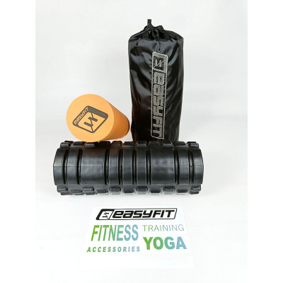 Масажний ролик EasyFit PRO Active 33 см подвійний Масажний ролик EasyFit PRO Active 33 см подвійний