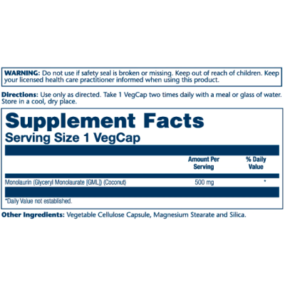 Monolaurin 500mg - 60 vcaps (До 10.26) Monolaurin 500mg - 60 vcaps (До 10.26)