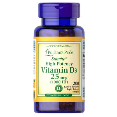Vitamin D3 25mcg 1000IU - 200softgels Vitamin D3 25mcg 1000IU - 200softgels