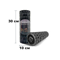Масажний ролер EasyFit Solid Grid Roller Mini 30 см чорний Масажний ролер EasyFit Solid Grid Roller Mini 30 см чорний