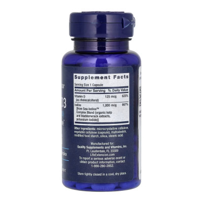 Vit D3 with Sea-Iodine™ 125 mcg (5000 IU) - 60 caps Vit D3 with Sea-Iodine™ 125 mcg (5000 IU) - 60 caps