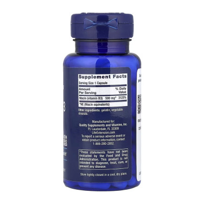 Vitamin B3 Niacin 500 mg - 100 caps Vitamin B3 Niacin 500 mg - 100 caps