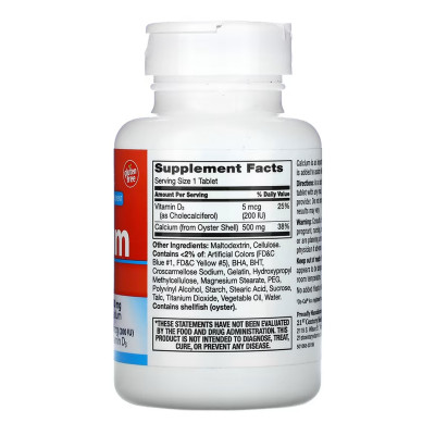 Calcium 500 mg + D3 - 90 tabs