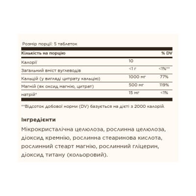 Calcium Magnesium Citrate - 250 tabs Calcium Magnesium Citrate - 250 tabs