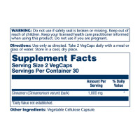 Cinnamon Bark 1000mg (2 serv. of 500mg) - 60 vcaps Cinnamon Bark 1000mg (2 serv. of 500mg) - 60 vcaps