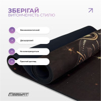 Килимок для йоги EasyFit BlackMoon (замша-каучук) чорний Килимок для йоги EasyFit BlackMoon (замша-каучук) чорний