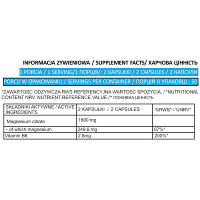 Magnesium Citrate - 100 caps Magnesium Citrate - 100 caps