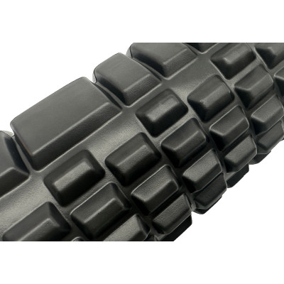 Масажний ролик EasyFit Grid Roller 33 см v.1.1 Чорний Масажний ролик EasyFit Grid Roller 33 см v.1.1 Чорний