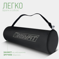Килимок для йоги та фітнесу EasyFit TPE+TC 6 мм двошаровий + чохол зелений-чорний Килимок для йоги та фітнесу EasyFit TPE+TC 6 мм двошаровий + чохол зелений-чорний