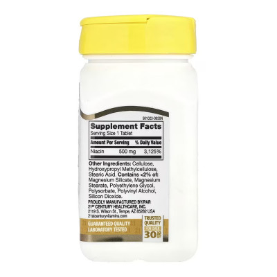 Niacin 500 mg - 100 tabs