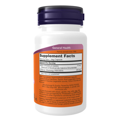 NADH 10mg With 200mg Ribose - 60 vcaps NADH 10mg With 200mg Ribose - 60 vcaps