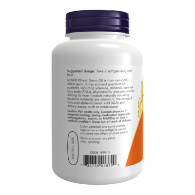 Wheat Germ Oil 1130mg - 100 sgels Wheat Germ Oil 1130mg - 100 sgels