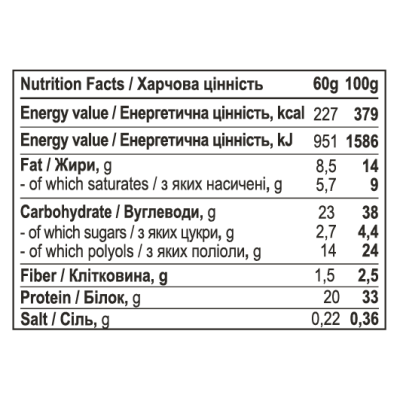 Protein Bar - 12x60g Chocolate Caramel