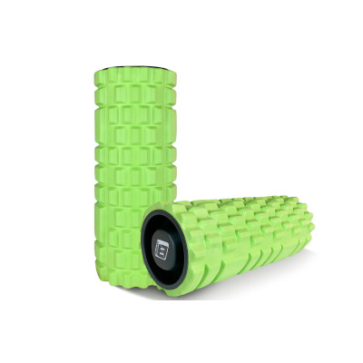 Масажний ролик EasyFit Grid Roller 33 см v.1.1 міцний масажер (салатовий) Масажний ролик EasyFit Grid Roller 33 см v.1.1 міцний масажер (салатовий)
