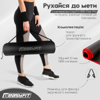 Килимок для йоги та фітнесу EasyFit Flex Pro з червоним кантом Килимок для йоги та фітнесу EasyFit Flex Pro з червоним кантом