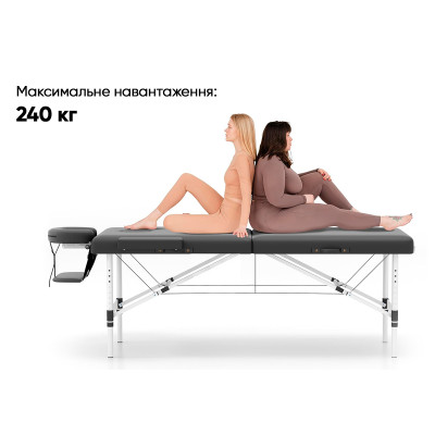 Масажний стіл EasyFit ZenRest-2 кушетка складна Чорна з чохлом Масажний стіл EasyFit ZenRest-2 кушетка складна Чорна з чохлом