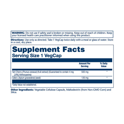 Tart Cherry & Celery Seed 620mg - 60 caps Tart Cherry & Celery Seed 620mg - 60 caps