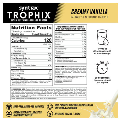 Trophix - 2270g Creamy Vanilla Trophix - 2270g Creamy Vanilla