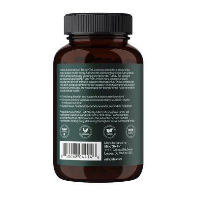 Turkey Tail Mushroom 1000 mg - 60 vegcaps Turkey Tail Mushroom 1000 mg - 60 vegcaps