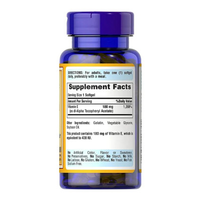 Vitamin E-180mg 400 IU - 100 softgels Vitamin E-180mg 400 IU - 100 softgels
