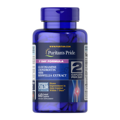 7 Day Formula Joint Soother® Glucosamine Chondroitin MSM & Boswellia - 60 caps (Пошкоджена банка) 7 Day Formula Joint Soother® Glucosamine Chondroitin MSM & Boswellia - 60 caps (Пошкоджена банка)