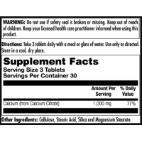 Calcium Citrate 1000mg - 90 tabs (Пошкоджена банка) Calcium Citrate 1000mg - 90 tabs (Пошкоджена банка)