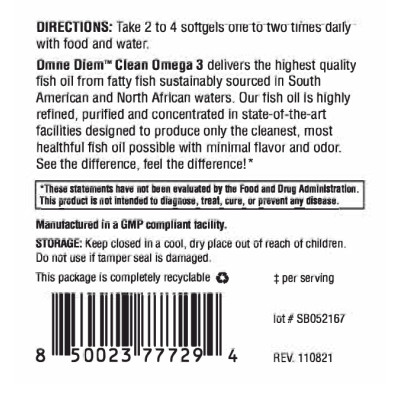 Clean Omega 3 - 120 Softgels Clean Omega 3 - 120 Softgels