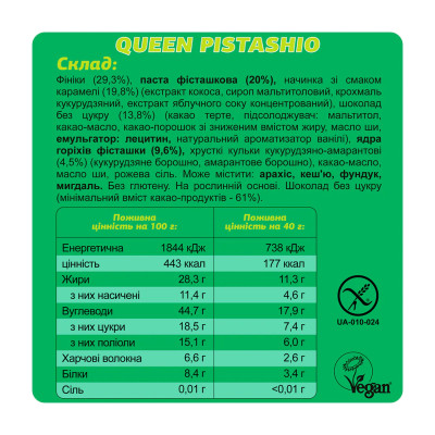 Fizi Protein Bar Guilty Pleasure - 10x45g Queen Pistachio Fizi Protein Bar Guilty Pleasure - 10x45g Queen Pistachio