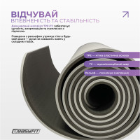 Килимок для йоги та фітнесу EasyFit Polarity stone з ремнем Килимок для йоги та фітнесу EasyFit Polarity stone з ремнем
