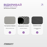 Килимок для йоги та фітнесу EasyFit Polarity stone з ремнем Килимок для йоги та фітнесу EasyFit Polarity stone з ремнем