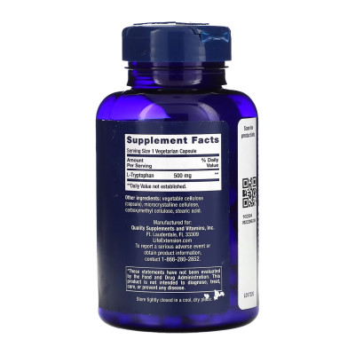 L-Tryptophan 500mg - 90 vcaps L-Tryptophan 500mg - 90 vcaps