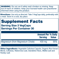 Magnesium Citrate 400mg - 90 vcaps Magnesium Citrate 400mg - 90 vcaps