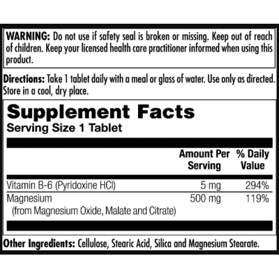 Magnesium Sustained Release Triple Source 500mg - 100 tabs Magnesium Sustained Release Triple Source 500mg - 100 tabs