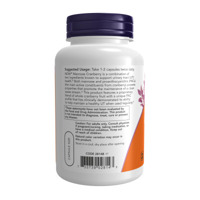 Mannose Cranberry - 90 vcaps Mannose Cranberry - 90 vcaps