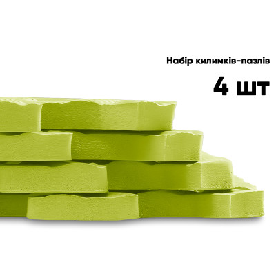 Татамі мат EasyFit SwallowTail 4 шт (60х60х1 см) пазл хвіст ластівки жовтий